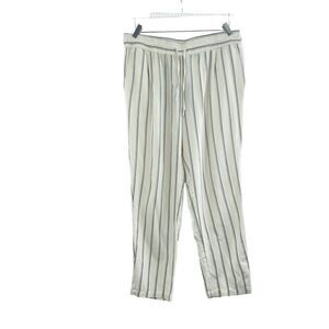 Vero Moda Women's XL Vmanna Milo Citrus Ancle Pant Linen Blend Stripe Trouser